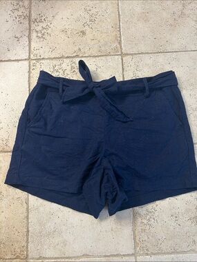 J. Crew Navy High-Waist Tie-Front Women's Shorts